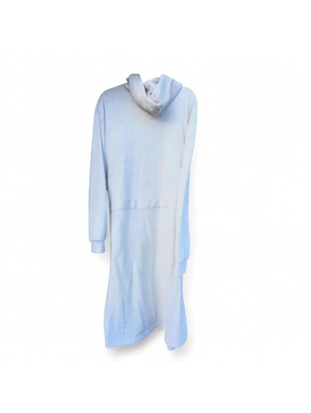 DudeRobe Men's Robe  L / XL– Hooded TERRY Bath Robe for Men with Pockets Grey